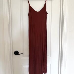 Rust Spaghetti Strap Dress